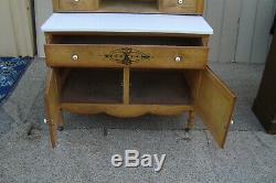 00001 Art Deco Oak Hoosier Cabinet Kitchen Work Cabinet