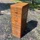 1 Vintage Oak Filing Cabinet / 4 Drawer / Files / Repaired / Flaws