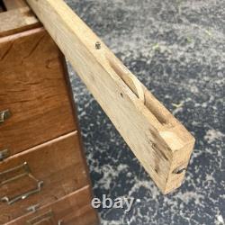 1 Vintage Oak Filing Cabinet / 4 Drawer / Files / Repaired / Flaws
