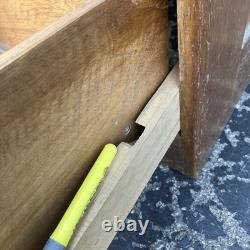 1 Vintage Oak Filing Cabinet / 4 Drawer / Files / Repaired / Flaws