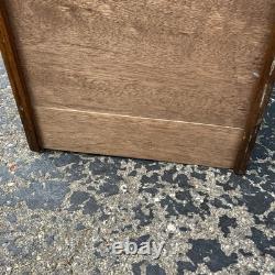 1 Vintage Oak Filing Cabinet / 4 Drawer / Files / Repaired / Flaws