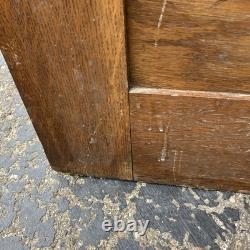 1 Vintage Oak Filing Cabinet / 4 Drawer / Files / Repaired / Flaws