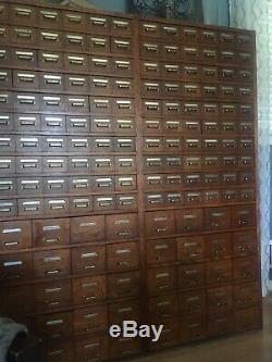 160 drawer library card catalog