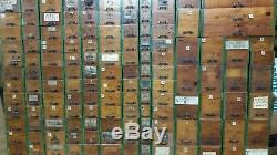 170 Plus Antique Wooden Hardware Store Cabinet Drawers With Original Pulls