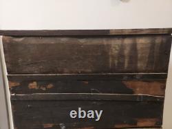 17th Century Charles II English Oak Carved Cabinet Dated 1653