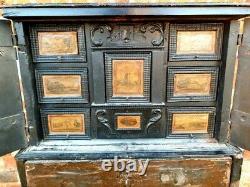 17th Century Flemish Antique Collectors Cabinet in Country House Condition