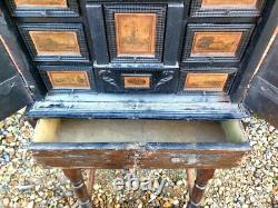 17th Century Flemish Antique Collectors Cabinet in Country House Condition