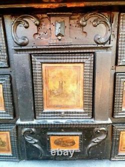 17th Century Flemish Antique Collectors Cabinet in Country House Condition