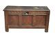 17th Century Carved Oak Coffer Primitive Blanket Chest 1600s Antique Jacobean