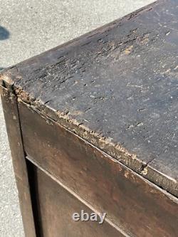 17th century carved oak coffer primitive blanket chest 1600s antique Jacobean