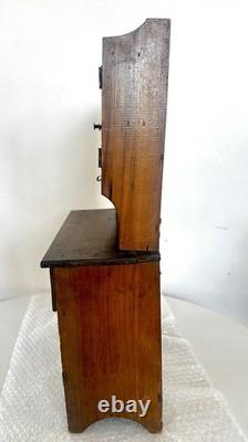 18 TALL SALESMAN SAMPLE MINIATURE Wood HOOSIER CABINET Antique Vintage RARE