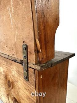 18 TALL SALESMAN SAMPLE MINIATURE Wood HOOSIER CABINET Antique Vintage RARE