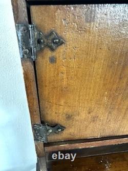 18 TALL SALESMAN SAMPLE MINIATURE Wood HOOSIER CABINET Antique Vintage RARE