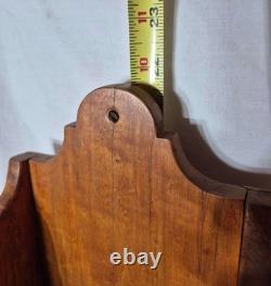 1800's Antique Rare Birdseye Maple One Drawer Wall Hanging Fireplace Match Safe