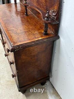 1800s English paint decorated dresser cabinet server original decoration Hall