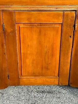1800s Pennsylvania Primitive Cupboard 1 Door Lift LID Milk Cupboard Bracket Ft