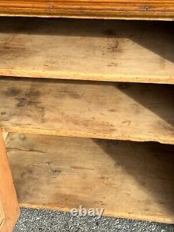 1800s Pennsylvania Primitive Cupboard 1 Door Lift LID Milk Cupboard Bracket Ft