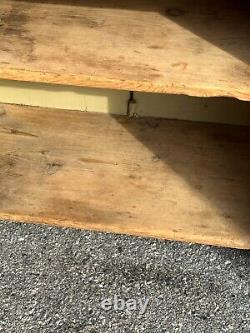 1800s Pennsylvania Primitive Cupboard 1 Door Lift LID Milk Cupboard Bracket Ft