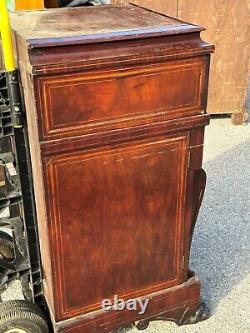 1800s paw foot mahogany inlaid bar cabinet sideboard needs tlc 46x22x23 empire