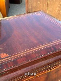 1800s paw foot mahogany inlaid bar cabinet sideboard needs tlc 46x22x23 empire