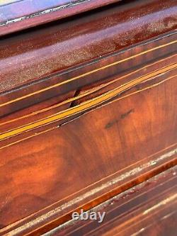 1800s paw foot mahogany inlaid bar cabinet sideboard needs tlc 46x22x23 empire