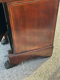 1800s paw foot mahogany inlaid bar cabinet sideboard needs tlc 46x22x23 empire