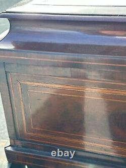 1800s paw foot mahogany inlaid bar cabinet sideboard needs tlc 46x22x23 empire