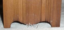 1880s Chestnut 2 Door 2 Drawer Orig RED Paint SALESMAN'S SAMPLE CABINET 10.75 H