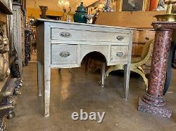 18th Century Antique George III Grained Bleached Oak Dressing Table