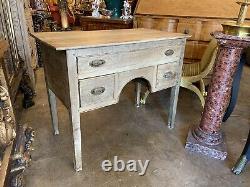 18th Century Antique George III Grained Bleached Oak Dressing Table