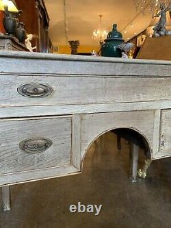18th Century Antique George III Grained Bleached Oak Dressing Table