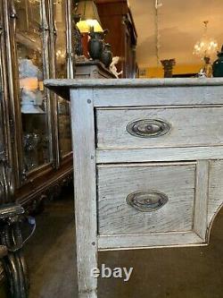 18th Century Antique George III Grained Bleached Oak Dressing Table