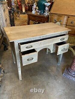 18th Century Antique George III Grained Bleached Oak Dressing Table