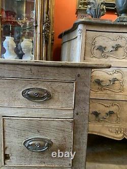 18th Century Antique George III Grained Bleached Oak Dressing Table