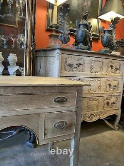 18th Century Antique George III Grained Bleached Oak Dressing Table