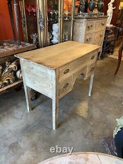 18th Century Antique George III Grained Bleached Oak Dressing Table