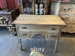 18th Century Antique George III Grained Bleached Oak Dressing Table