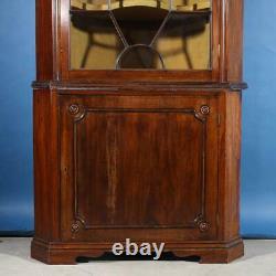 18th Century Georgian Mahogany Glass Display Side Cabinet Bookcase