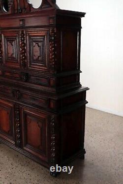 18th Century Italian Baroque Multi Piece Mahogany Cabinet With Ebonized Details