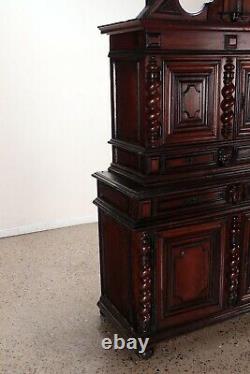 18th Century Italian Baroque Multi Piece Mahogany Cabinet With Ebonized Details