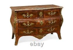 18th Century Louis XV Gilt Bronze Mounted Tulipwood Kingwood & Amaranth Commode