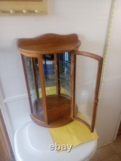 19 in. Three Tier Curved Glass Display Cabinet