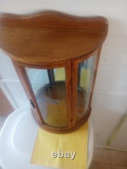 19 in. Three Tier Curved Glass Display Cabinet