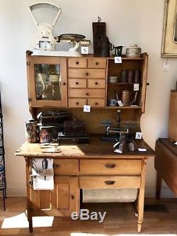 1900/1950s Country Primitive Kitchen Hoosier Cabinet Apothecary Possum Belly