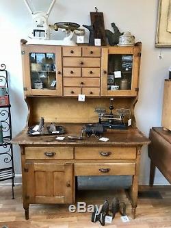 1900/1950s Country Primitive Kitchen Hoosier Cabinet Apothecary Possum Belly