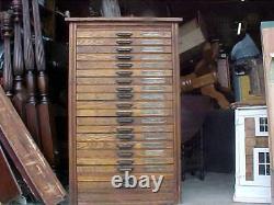 1900 Hamilton 20 Drawer Printers'/apothecary Cabinet. Country/industrial