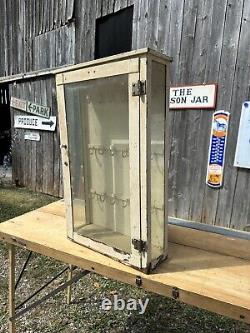 1900s Antique Medical Cabinet Kitchen Key Safe Industrial Dental Rustic Entryway