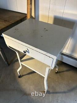 1900s Antique Medical End Table Kitchen Industrial Dental Rustic Entryway Aloe