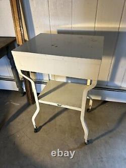 1900s Antique Medical End Table Kitchen Industrial Dental Rustic Entryway Aloe