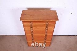 1920s Antique Pine 26-Drawer Architect's Blueprint Flat File Cabinet